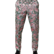 Multicolor Floral Jacquard Pants