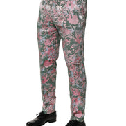 Multicolor Floral Jacquard Pants