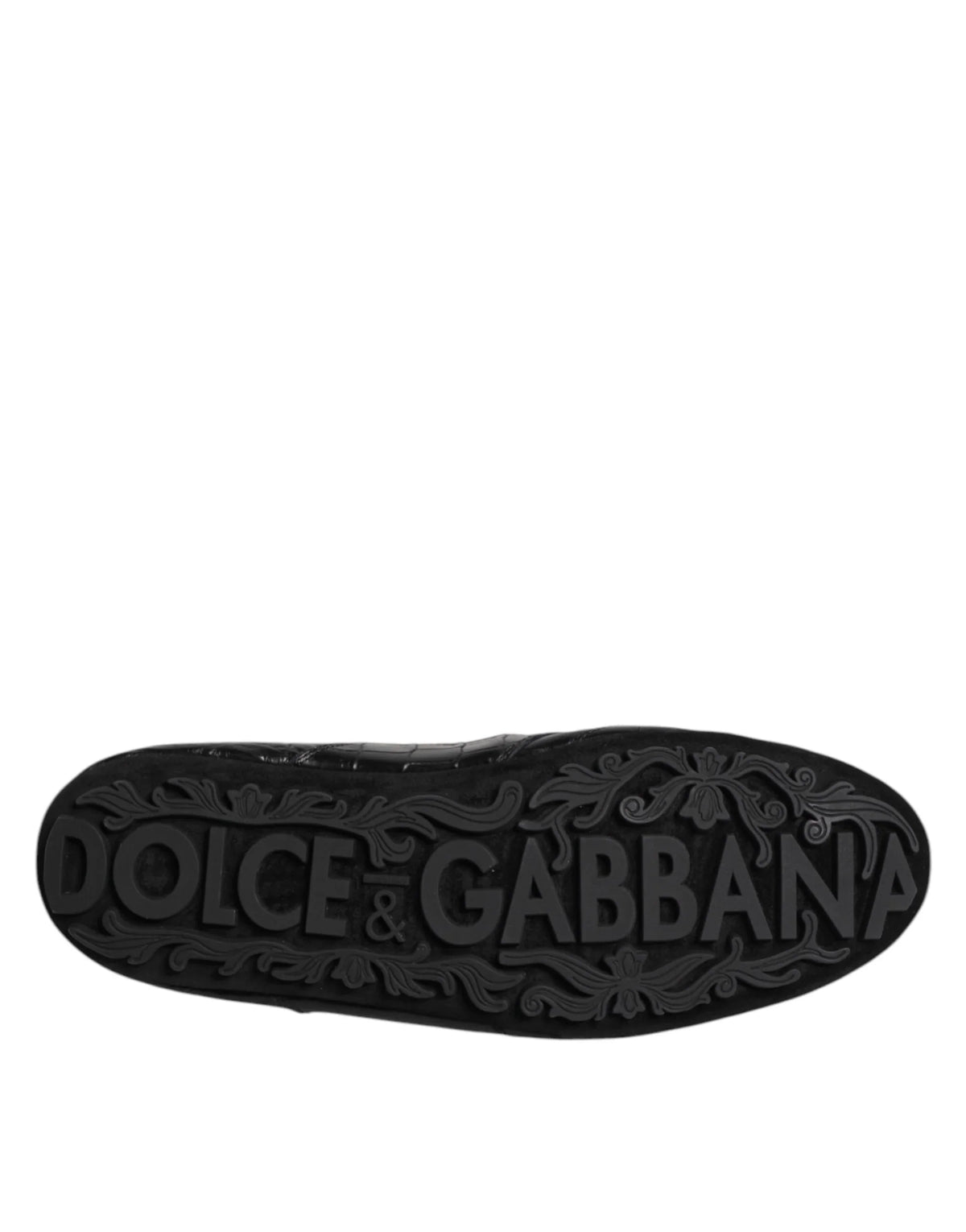 Black Exotic Leather Low Top Sneakers Shoes