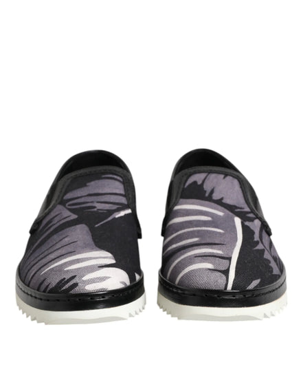 Black Tropical Slip On Men Sneakers Shoes