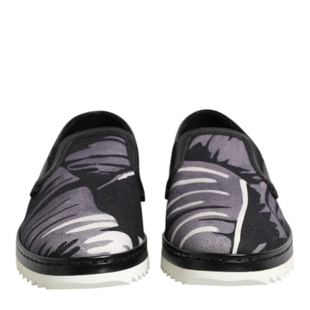 Black Tropical Slip On Men Sneakers Shoes