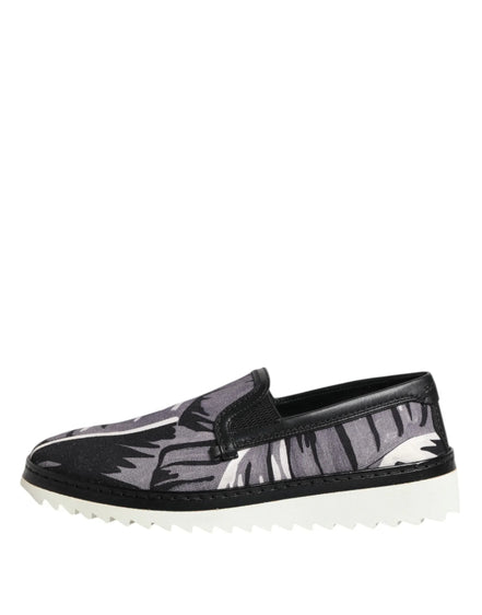 Black Tropical Slip On Men Sneakers Shoes