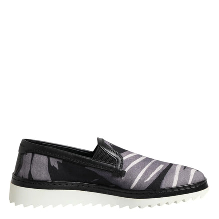 Black Tropical Slip On Men Sneakers Shoes