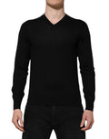 Dark Gray Embroidered Logo Pullover Sweater