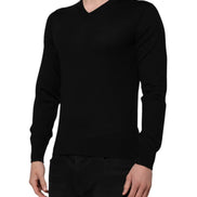 Dark Gray Embroidered Logo Pullover Sweater