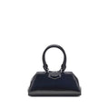 Black calf leather handbag with structured design and elegant silhouette by Givenchy.