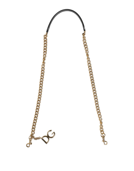 Brown Leopard Gold Brass Chain Accessory Shoulder Strap