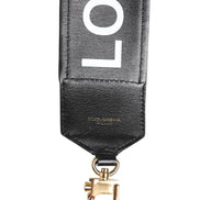 Black Leopard Print Reversible Bag Shoulder Strap