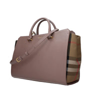Gray Leather Handbag