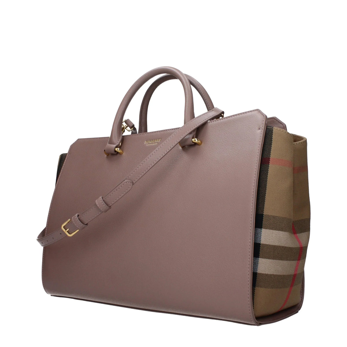 Gray Leather Handbag