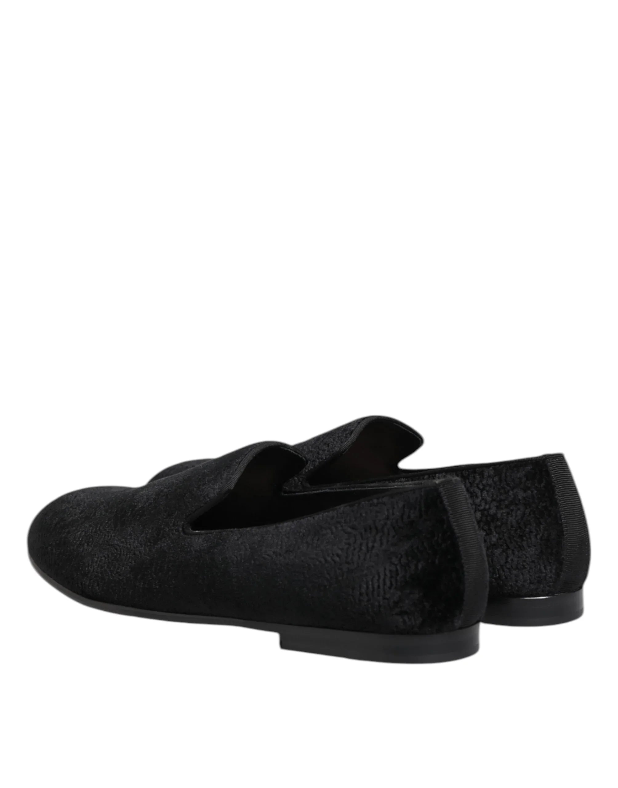 Black Jacquard Loafers Formal Men Dress Shoes