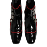 Black Jackie Buttoned Chelsea Boots Shoes