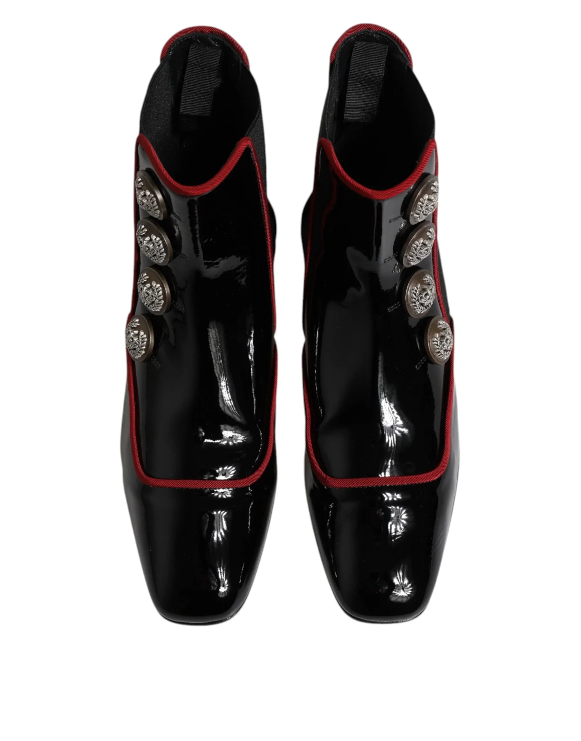 Black Jackie Buttoned Chelsea Boots Shoes