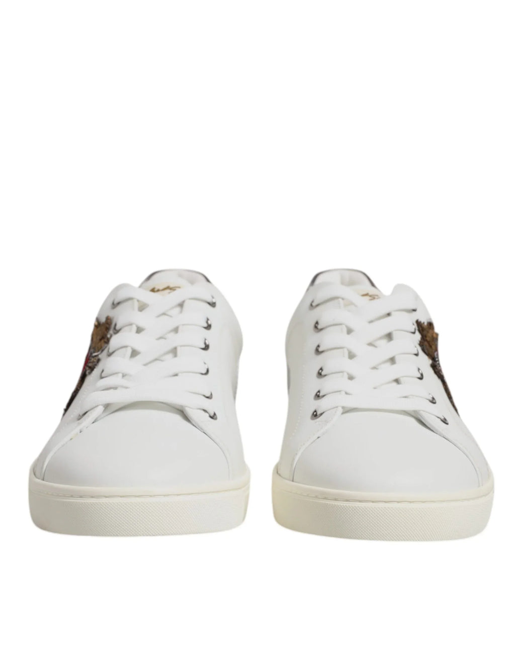 White Sacred Heart Men Low Top Sneakers Shoes by DOLCE&GABBANA