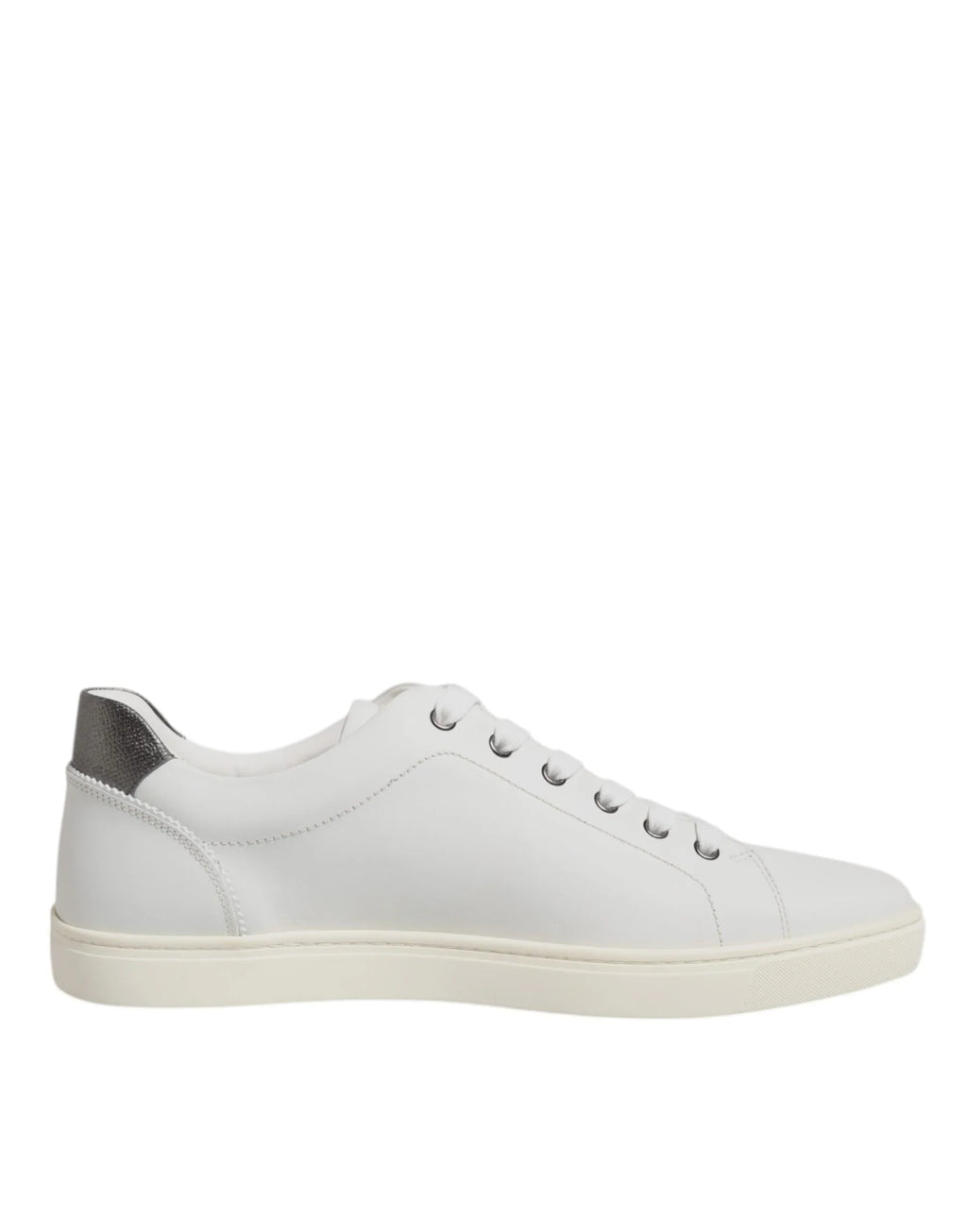 White Sacred Heart Men Low Top Sneakers Shoes by DOLCE&GABBANA