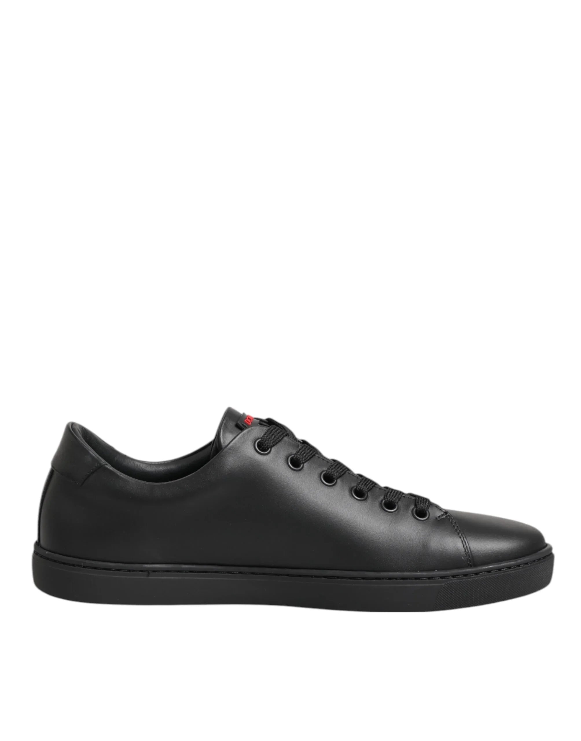 Black Leather Crystal Heart Low Top Sneakers  Shoes