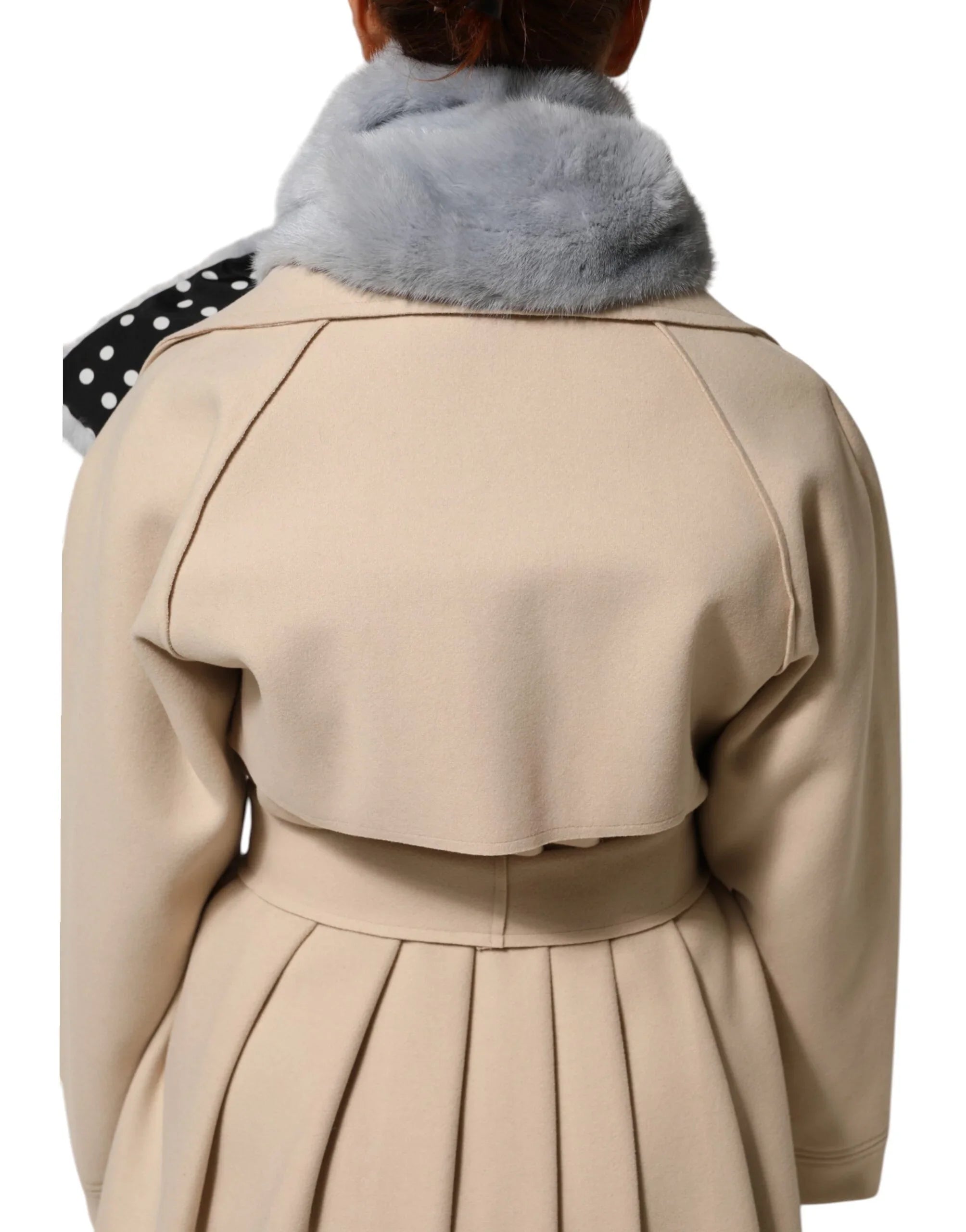 Powder Blue Mink Fur Neck Warmer Scarf
