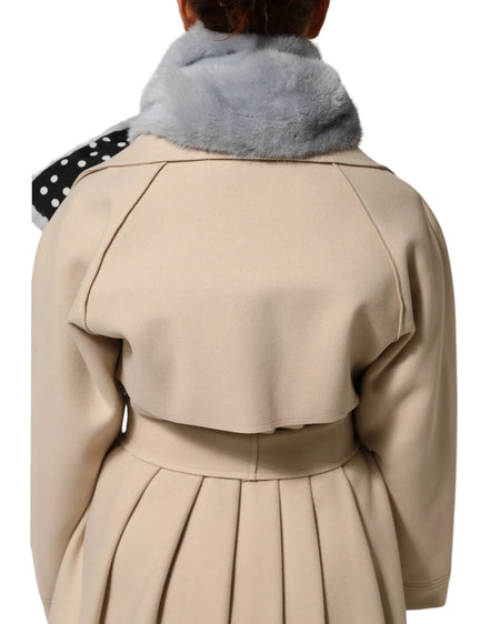 Powder Blue Mink Fur Neck Warmer Scarf