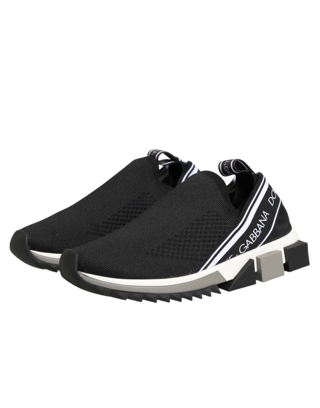 Black Slip On Sorrento Low Top Sneakers Shoes by DOLCE&GABBANA