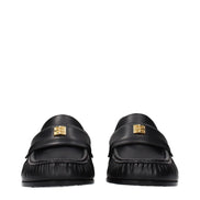 Black Leather Slip-On Loafers